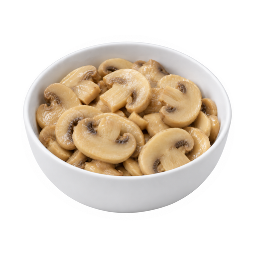 Illustration of Mushrooms, canned, drained solids