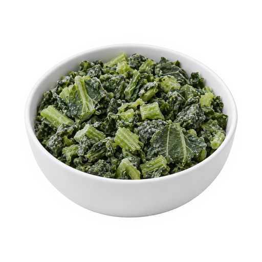Illustration of Mustard greens, frozen, unprepared