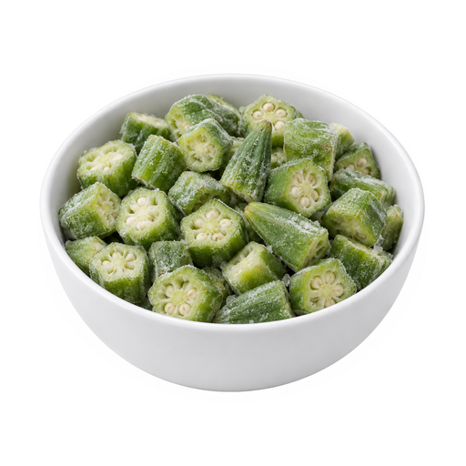 Illustration of Okra, frozen, unprepared