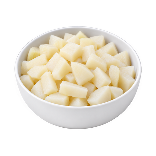 Illustration of Kohlrabi, cooked, boiled, drained, with salt