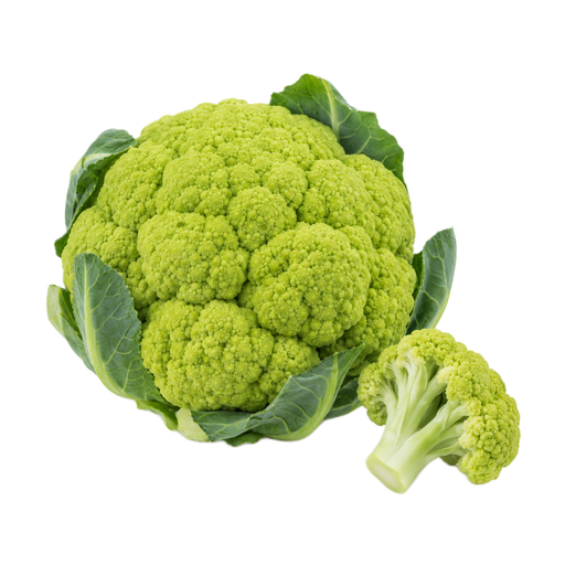 Ilustración de Coliflor verde, cruda