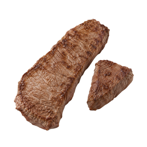Ilustração de Carne bovina, lombo curto (short loin), bife T-bone, somente carne magra separável, aparada até 0 polegadas de gordura externa, classificação Select, grelhada sob calor direto