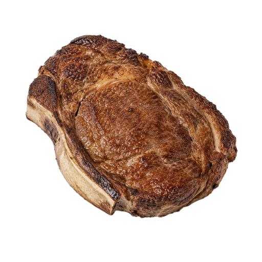 Ilustração de Carne bovina, costela, extremidade maior (costelas 6-9), carne magra e gordura separáveis, aparada até 1/8 de polegada de gordura externa, classificação Choice, grelhada sob calor direto