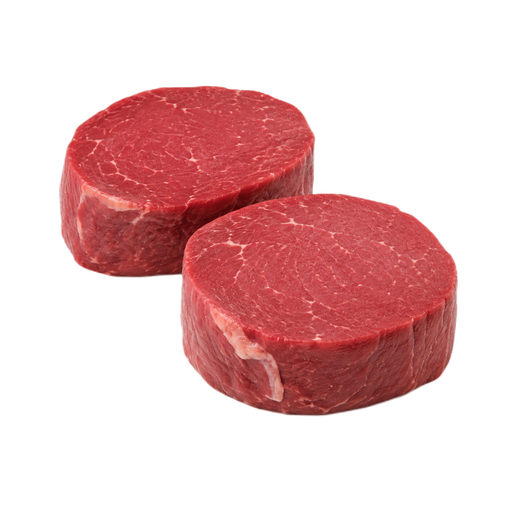 Ilustración de Carne de res, solomillo, carne magra y grasa separables, recortada hasta 1/8 de pulgada de grasa externa, categoría Prime, cruda