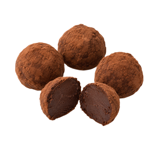 Ilustração de Trufas de chocolate preparadas a partir de receita