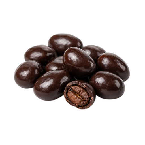 Ilustração de Grãos de café cobertos com chocolate amargo