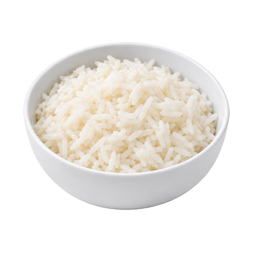 Illustration of Rice, white, long-grain, regular, cooked, enriched, with salt