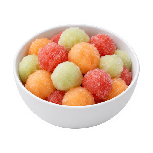 Illustration of Melon balls, frozen