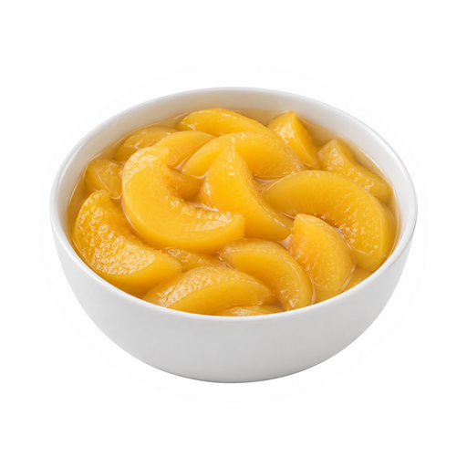 Illustration of Peaches, canned, extra light syrup, solids and liquids (Includes foods for USDA's Food Distribution Program)