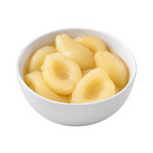 Illustration of Pears, canned, extra light syrup pack, solids and liquids (Includes foods for USDA's Food Distribution Program)