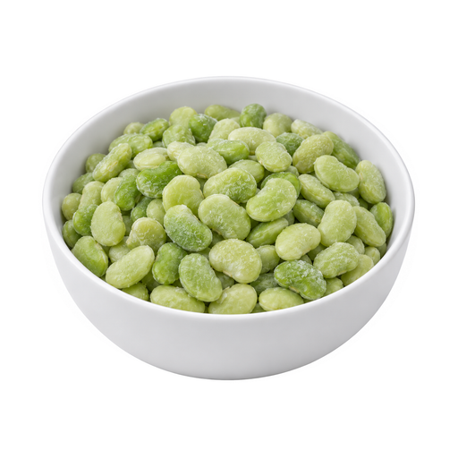 Illustration of Lima beans, immature seeds, frozen, baby, unprepared