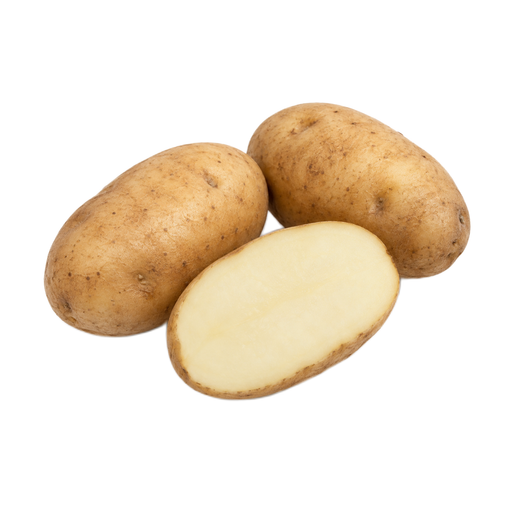 Illustration of Potatoes, flesh and skin, raw