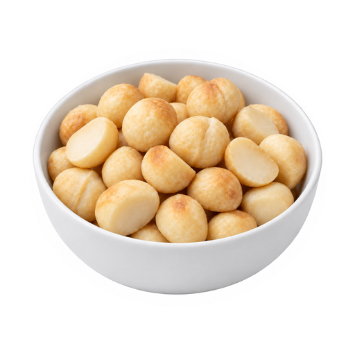 Illustration of Nuts, macadamia nuts, dry roasted, without salt added