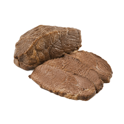 Ilustração de Carne bovina, peito (brisket), metade da ponta, carne magra e gordura separáveis, aparada até 0 polegadas de gordura externa, todas as classificações de qualidade, cozida lentamente em líquido
