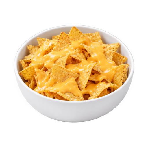 Illustration of Fast foods, nachos, with cheese
