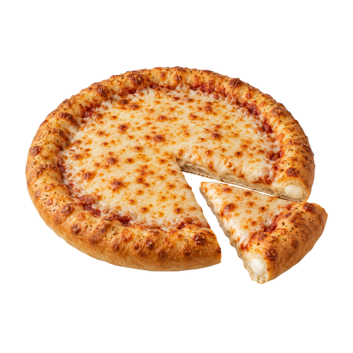 Ilustración de Pizza DIGIORNO, cobertura de queso, borde relleno de queso, congelada, horneada
