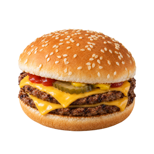 Ilustração de BURGER KING, hambúrguer duplo com queijo