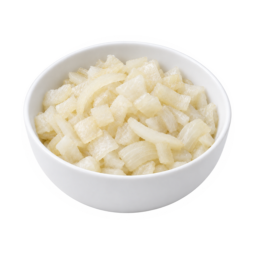 Illustration of Onions, frozen, chopped, unprepared