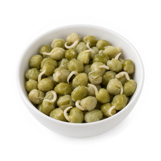 Illustration of Peas, mature seeds, sprouted, cooked, boiled, drained, without salt