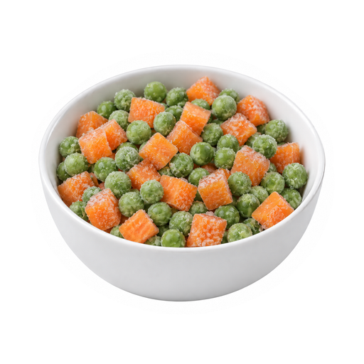 Illustration of Peas and carrots, frozen, unprepared