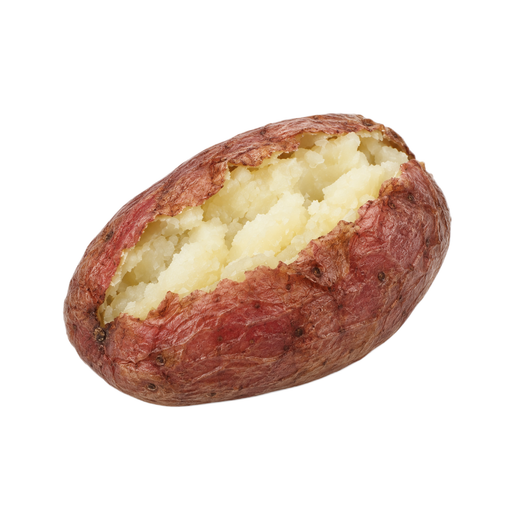 Illustration of Potatoes, red, flesh and skin, baked