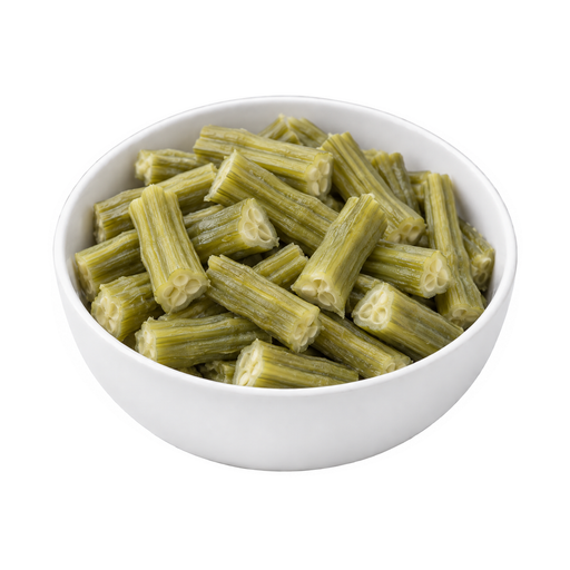 Ilustración de Vainas de moringa, cocidas en agua, escurridas, sin sal