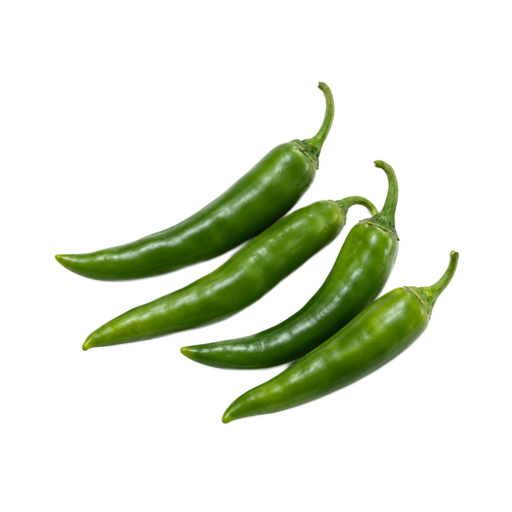 Illustration of Peppers, hot chili, green, raw