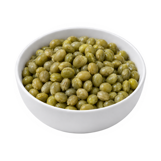 Illustration of Pigeonpeas, immature seeds, cooked, boiled, drained, with salt