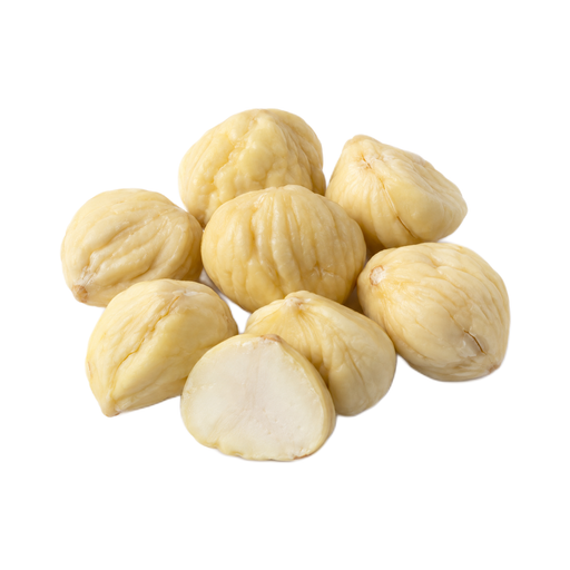 Illustration of Nuts, chestnuts, european, raw, peeled