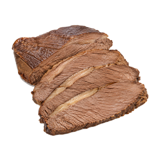 Ilustración de Carne de res, pecho (brisket), entero, carne magra y grasa separables, recortada hasta 0 pulgadas de grasa externa, todas las categorías de calidad, braseada