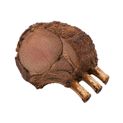 Ilustração de Carne bovina, costela, extremidade maior (costelas 6-9), carne magra e gordura separáveis, aparada até 0 polegadas de gordura externa, classificação Select, assada no forno