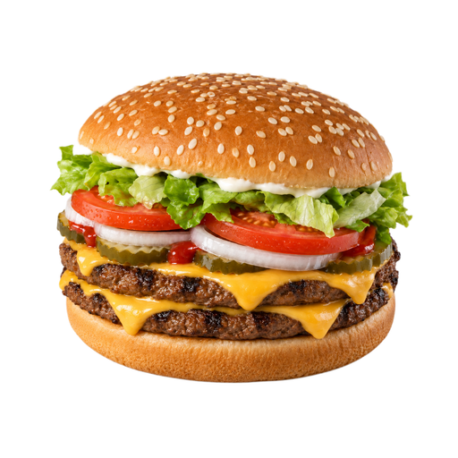 Ilustração de BURGER KING, DOUBLE WHOPPER com queijo