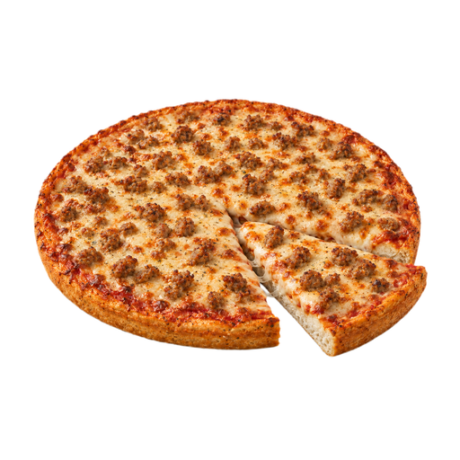 Ilustração de Pizza de linguiça DOMINO'S de 14 polegadas, massa Ultimate Deep Dish