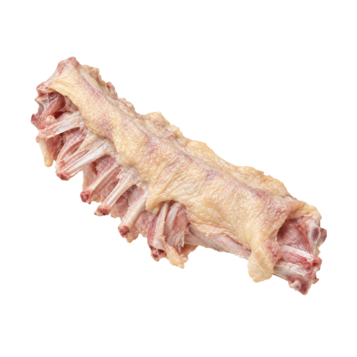 Ilustração de Frango de corte, dorso, carne e pele, cru