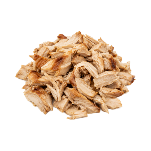 Ilustração de Frango de corte, assado em espeto giratório, tempero original, dorso, somente carne, cozido