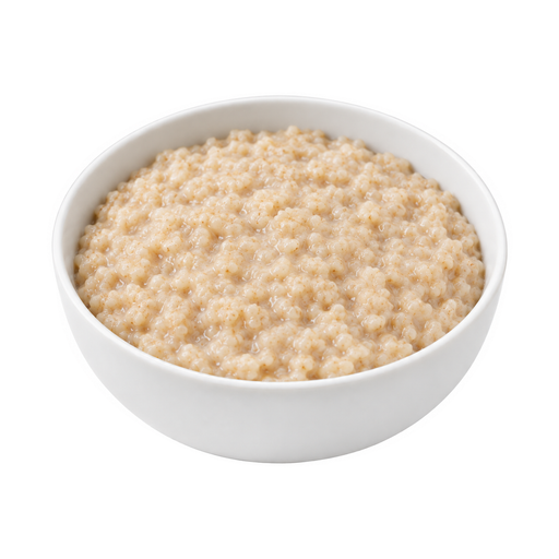 Ilustración de Cereal de avena, instantáneo, fortificado, natural, preparado con agua (adición de agua hirviendo o microondas)