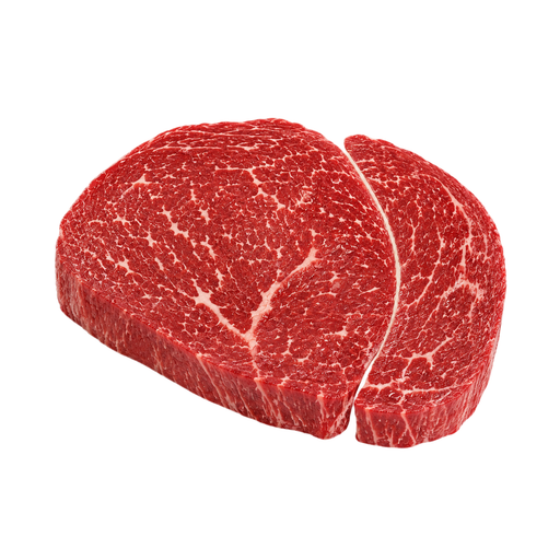 Ilustração de Carne bovina, australiana, importada, Wagyu, costela, extremidade menor, bife ou peça para assar, sem osso, somente carne magra separável, pontuação australiana de marmoreio 4/5, crua