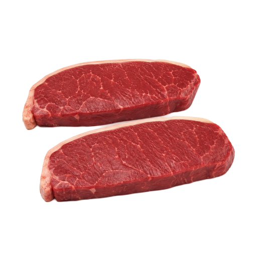 Ilustração de Carne bovina, lombo, bife do corte top loin, sem osso, com aba lateral, carne magra e gordura separáveis, aparada até 1/8 de polegada de gordura externa, classificação Select, crua