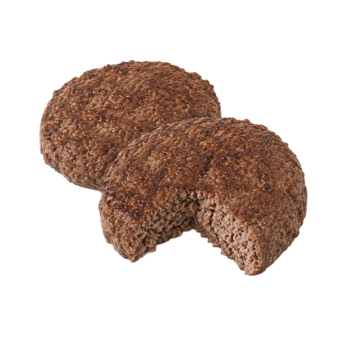 Ilustración de Carne de res, picada, 80% de carne magra / 20% de grasa, en hamburguesa, asada en sartén