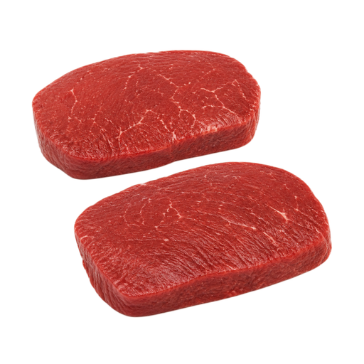 Ilustração de Carne bovina, bife do corte top sirloin, somente carne magra separável, aparada até 1/8 de polegada de gordura externa, classificação Select, crua