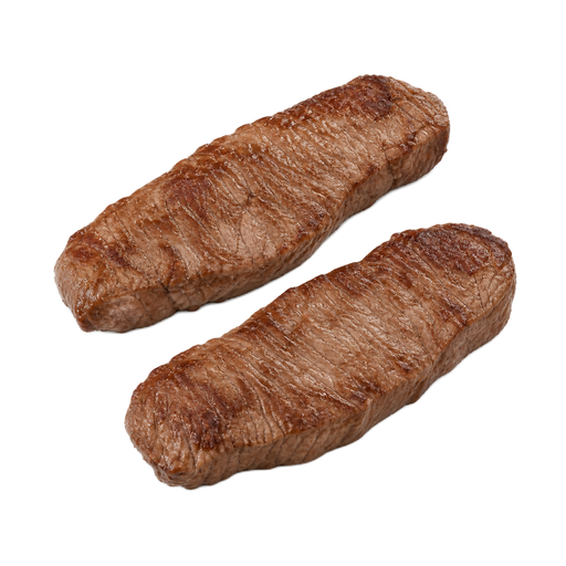 Ilustración de Carne de res, lomo corto (short loin), filete del corte top loin, solo carne magra separable, recortada hasta 1/8 de pulgada de grasa externa, todas las categorías de calidad, asada bajo calor directo