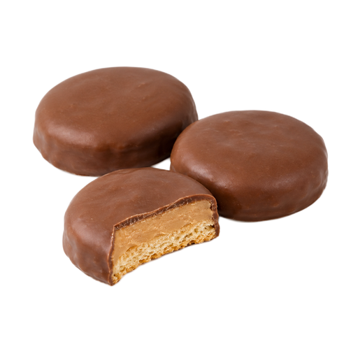 Ilustração de Biscoito com recheio de manteiga de amendoim, coberto com chocolate