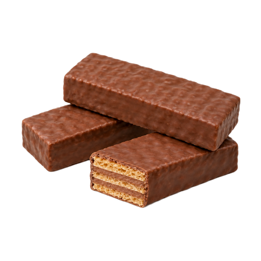 Ilustración de Galletas de oblea de chocolate, sin gluten