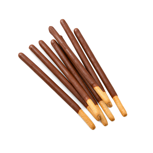 Ilustración de Galletas en palitos cubiertas de crema de chocolate