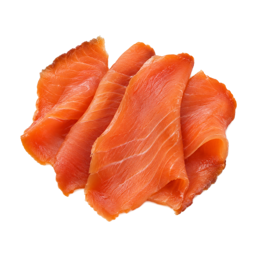 Illustration of Fish, salmon, chinook, smoked, (lox), regular