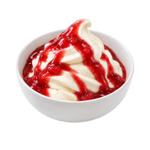 Ilustração de Fast-food, sundae de morango