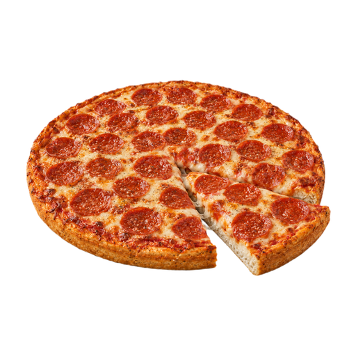 Ilustração de Pizza de pepperoni DOMINO'S de 14 polegadas, massa Ultimate Deep Dish