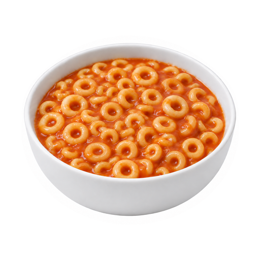 Illustration of Pasta with tomato sauce, no meat, canned