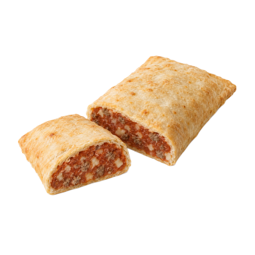 Illustration of HOT POCKETS, meatballs & mozzarella stuffed sandwich, frozen