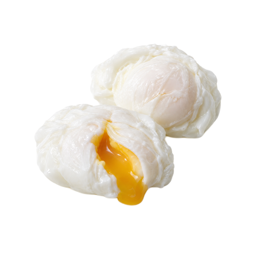 Illustration of Egg, whole, cooked, poached